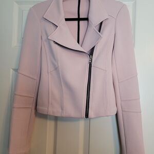 Express Blush Textured Suit Jacket